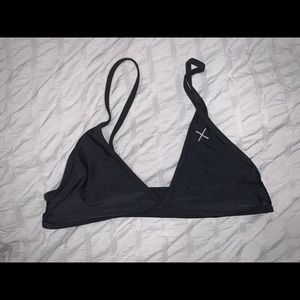 black boutine LA swim suit top